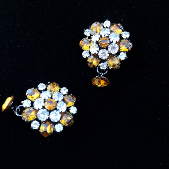 Pretty Y2K Vintage Jeweled Women’s Cuff Links - Picture 7 of 8